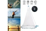 Heavy Duty Fishing Cast Net – Hand Throw Net for Freshwater & Saltwater