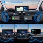 10.26” Car Play with Dual Dash Cam – Front & Rear Car Camera, Wireless, Apple CarPlay & Android Auto