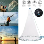 Heavy Duty Fishing Cast Net – Hand Throw Net for Freshwater & Saltwater