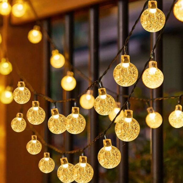 200LED Crystal Globe String Lights 22m Plug-In AU for Garden & Christmas