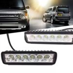 6” LED Light Bar Pair – White Waterproof Flood Light for Cars, Trucks & Off-Road Vehicles