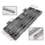 11pcs SDS Plus Masonry Drill Bit Set – Carbide Hammer Drill Bits for Concrete