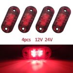 12PCS LED Side Marker Lights 12V 24V Trailer Clearance Brake Lights