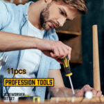 11PCS Magnetic Screwdriver Set Phillips & Flat Head with Magnetizer Tool - Image 2