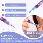 12 Colors Nail Art Pens Set 3D DIY Nail Design Marker Liner Pens - Image 3