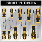 11PCS Magnetic Screwdriver Set Phillips & Flat Head with Magnetizer Tool - Image 3