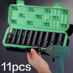 11PCS 1/2” Drive Deep Impact Socket Set Metric 10–24mm Impact Wrench Sockets - Image 4