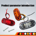 12PCS LED Side Marker Lights 12V 24V Trailer Clearance Brake Lights - Image 6