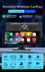 10.26” Car Play with Dual Dash Cam – Front & Rear Car Camera, Wireless, Apple CarPlay & Android Auto - Image 7