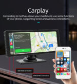 10.26” Car Play with Dual Dash Cam – Front & Rear Car Camera, Wireless, Apple CarPlay & Android Auto - Image 9