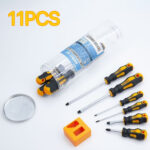 11PCS Magnetic Screwdriver Set Phillips & Flat Head with Magnetizer Tool - Image 11