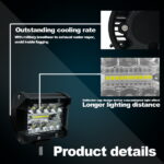 24LED 4 Inch CREE White Work Light – Waterproof Off-Road Fog & Driving Spotlight - Image 5