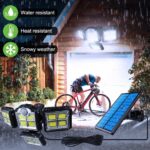 4-Head 198LED Solar Motion Sensor Light Outdoor Garden Security Flood Light - Image 4