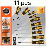 11PCS Magnetic Screwdriver Set Phillips & Flat Head with Magnetizer Tool - Image 14