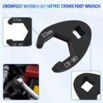 19PC Metric Crowfoot Flare Nut Wrench Set 3/8” & 1/2” Drive 8–32mm - Image 15