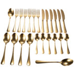 24-Piece Gold Stainless Steel Cutlery Set | Knives, Spoons & Forks with Gift Box - Image 6
