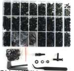 2020pcs Metric Machine Screw & Nut Assortment Kit M2 M3 M4 M5 with Hex Wrenches - Image 6