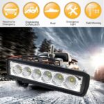 6” LED Light Bar Pair – White Waterproof Flood Light for Cars, Trucks & Off-Road Vehicles - Image 4