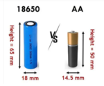 3PCS 18650 Rechargeable Battery 3.7V 2600mAh Li-ion Button Top - Image 4