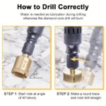 12PCS M10 Brazed Diamond Hole Saw Drill Bit Set for Tile Granite Marble - Image 11