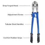 450mm (18”) Bolt Cutter Heavy Duty Alloy Steel Multi-Purpose Wire Cutter - Image 7