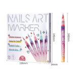 12 Colors Nail Art Pens Set 3D DIY Nail Design Marker Liner Pens - Image 10