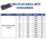 11pcs SDS Plus Masonry Drill Bit Set – Carbide Hammer Drill Bits for Concrete - Image 10