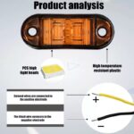 12PCS LED Side Marker Lights 12V 24V Trailer Clearance Brake Lights - Image 15