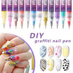 12 Colors Nail Art Pens Set 3D DIY Nail Design Marker Liner Pens - Image 12
