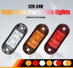 12PCS LED Side Marker Lights 12V 24V Trailer Clearance Brake Lights - Image 16