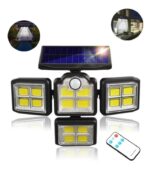 4-Head 198LED Solar Motion Sensor Light Outdoor Garden Security Flood Light - Image 11