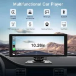 10.26” Car Play with Dual Dash Cam – Front & Rear Car Camera, Wireless, Apple CarPlay & Android Auto - Image 3