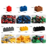 1000pcs Building Blocks Parts Multi-color Small Pieces Bricks Plate DIY - Image 4
