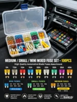 100PCS Automotive Blade Fuse Assortment Kit Mini Small Medium Car Truck Fuse Set - Image 10