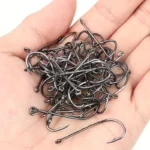 100pcs Baitholder FISHINGHOOK BARBED OFFSET Narrow Bait Hook Double Barb Hook High Carbon Steel Fish Hook Tool Fishing Hook - Image 4