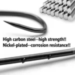 100pcs Baitholder FISHINGHOOK BARBED OFFSET Narrow Bait Hook Double Barb Hook High Carbon Steel Fish Hook Tool Fishing Hook - Image 8