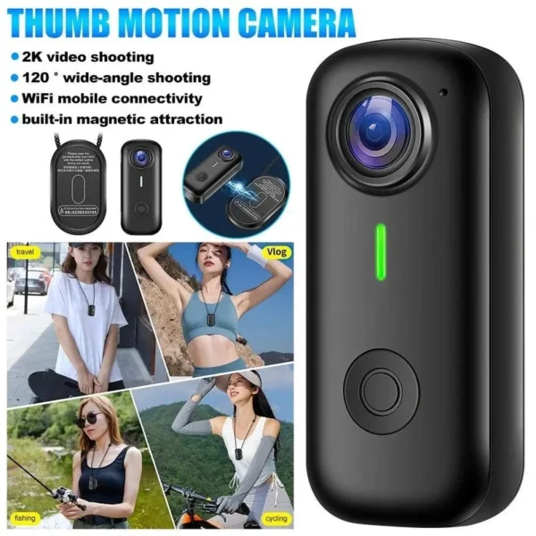 1080P Thumb-Sized Action Camera Suitable for Outdoor Cycling And Life Video Recording