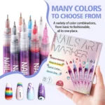 12 Colors Nail Art Pens Set 3D DIY Nail Design Marker Liner Pens - Image 3