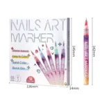 12 Colors Nail Art Pens Set 3D DIY Nail Design Marker Liner Pens - Image 2