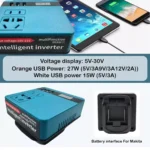 120W Lithium Battery Inverter – DC 18–21V to AC 110–220V for Makita Batteries - Image 6