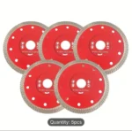 5x 125mm Diamond Tile Saw Blade – Marble, Ceramic, Stone Cutting