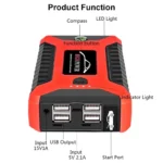 12V Portable Car Emergency Jump Starter & Power Bank – Multifunctional Mobile Car Booster - Image 9