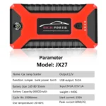 12V Portable Car Emergency Jump Starter & Power Bank – Multifunctional Mobile Car Booster - Image 2