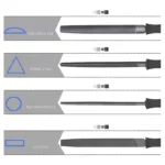 17PCS Metal File Set Hand Files with Needle Files and Brush - Image 2