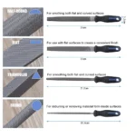 17PCS Metal File Set Hand Files with Needle Files and Brush - Image 8
