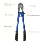 450mm (18”) Bolt Cutter Heavy Duty Alloy Steel Multi-Purpose Wire Cutter - Image 3