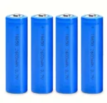 4pcs 18650 Battery 3.7V Button Top Rechargeable Batteries Lithium Li Ion - Image 2