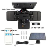 4-Head 198LED Solar Motion Sensor Light Outdoor Garden Security Flood Light - Image 6
