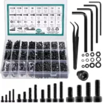2020pcs Metric Machine Screw & Nut Assortment Kit M2 M3 M4 M5 with Hex Wrenches