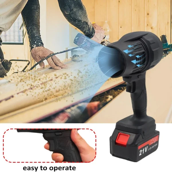 21V Mini Turbo Blower Lightweight Battery-Powered Leaf & Dust Blower 675W